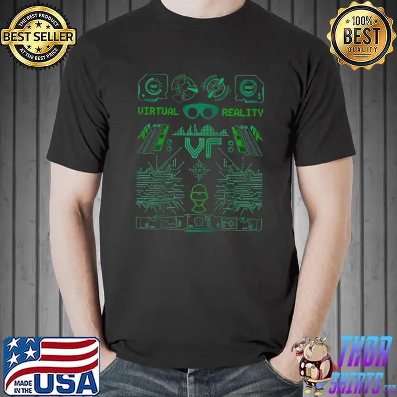 Virtual Reality Funny VR Retro Sunset Gift Gaming Unisex T- Unisex