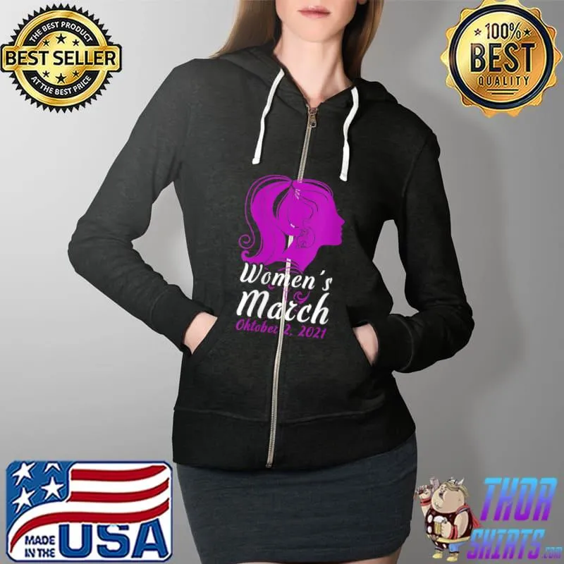 Women's March October 2021 Reproductive Rights T- Full Zip Hooded