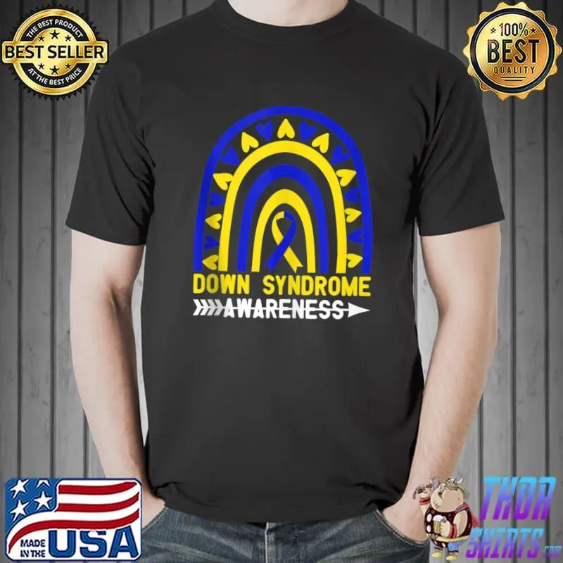 World Down Syndrome Day Awareness Rainbow T-Shirt Unisex