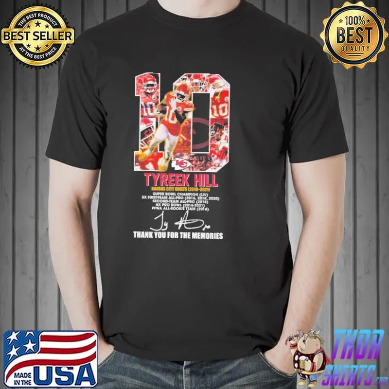 10 Tyreek Hill Thank You For The Memories Shirt Unisex
