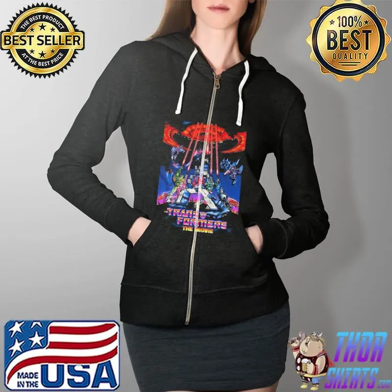 1986 Movie Poster The Trans Transformers Shirt Full Zip Hooded