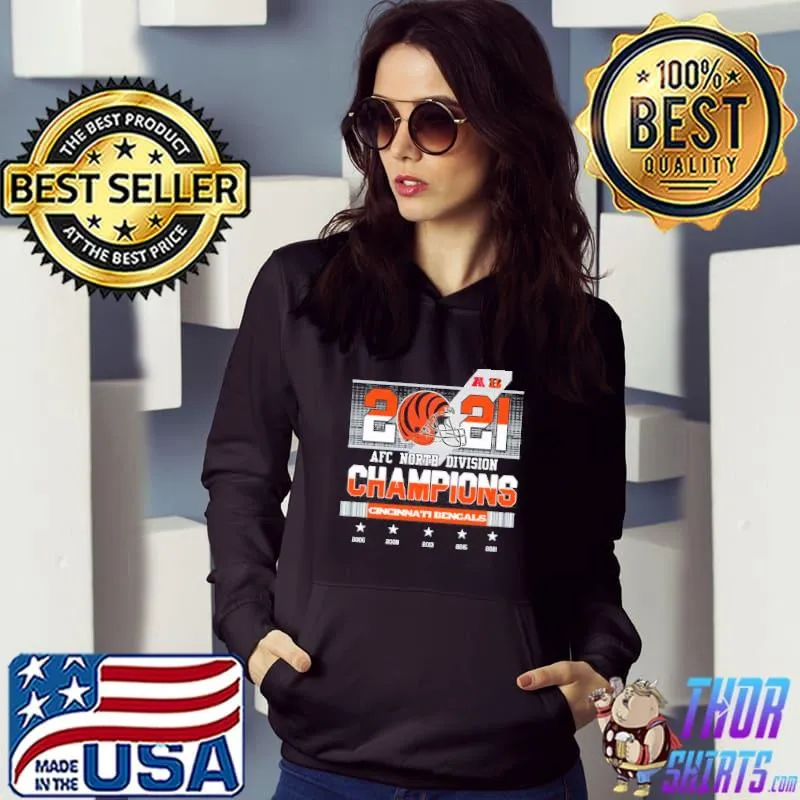 2021 Afc north division champions Cincinnati Bengals Hoodie