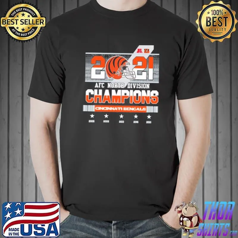 2021 Afc north division champions Cincinnati Bengals Unisex