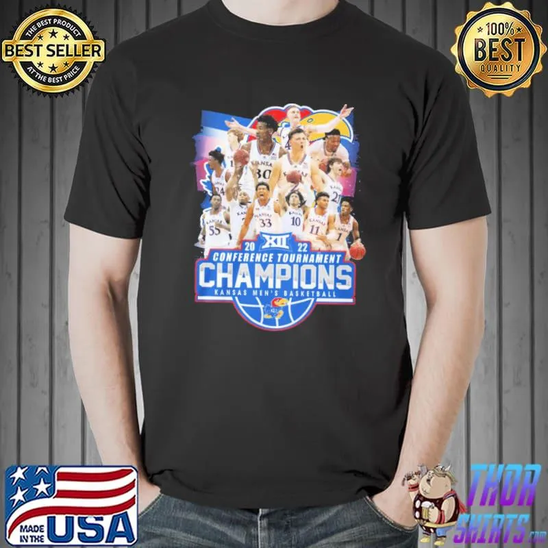 2022 Conference tournament champions kansas men's basketball shirt