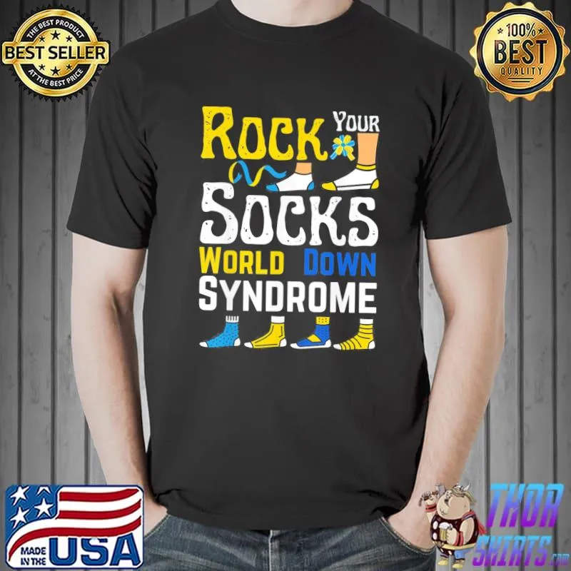3.21 World Down Syndrome Day 2022 Awareness Socks Down T-Shirt Unisex