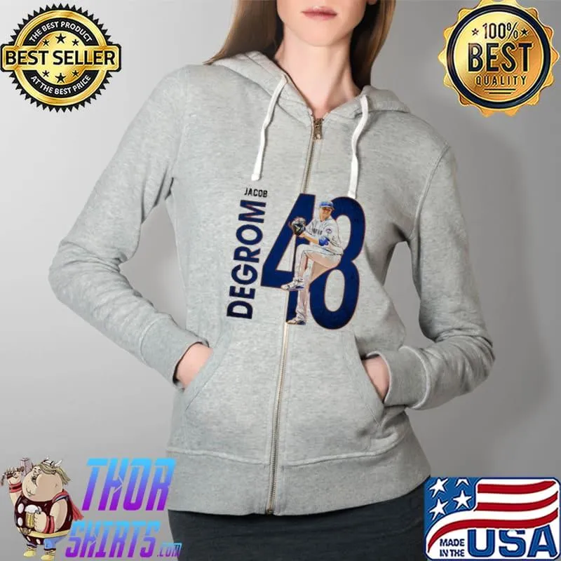 48 jacob degrom new york mets baseball Full Zip Hooded