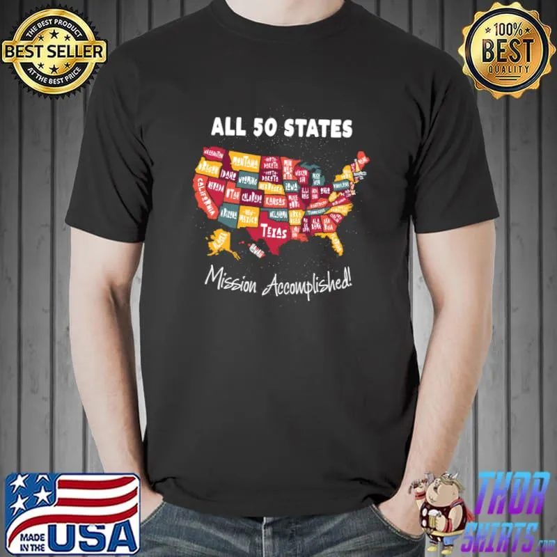 All 50 States Mission Accomplished Momento T-Shirt