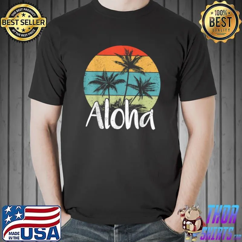 Aloha Hawaii Beach Trip 2022 Palm Trees Surf Summer Vacation T-Shirt Unisex