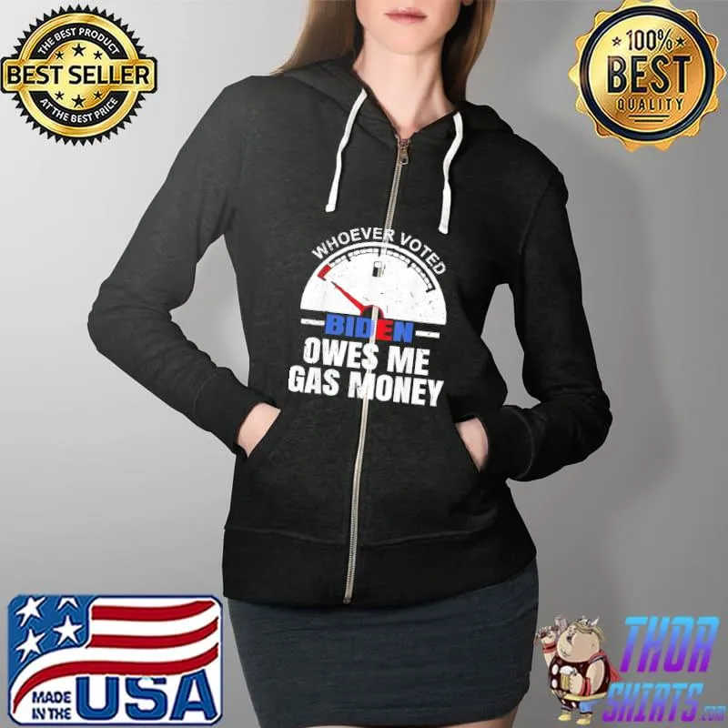 Anti-Biden Gas Prices Gas Pump Trump Republican 2024 T-Shirt Full Zip Hooded