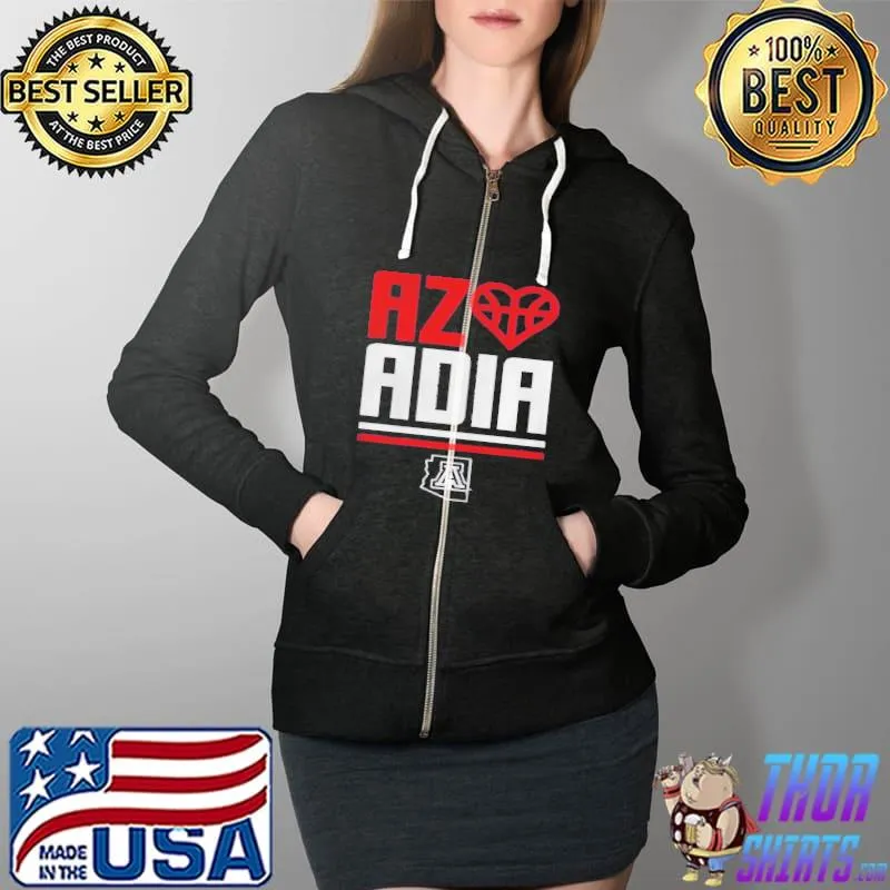 Arizona basketball az loves adia Full Zip Hooded