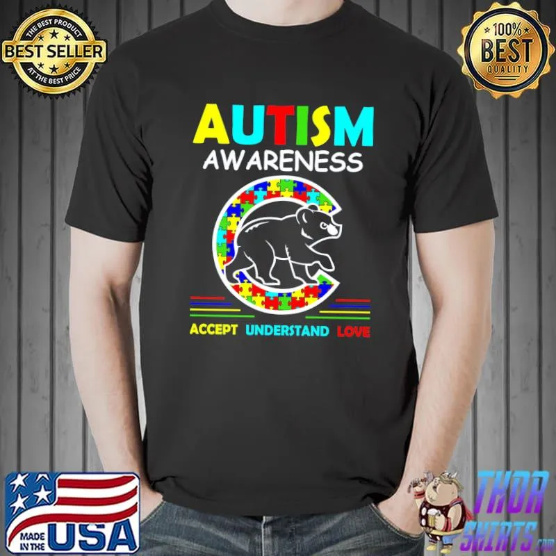 Autism Awareness chicago bears Accept Understand Love Shirt Unisex