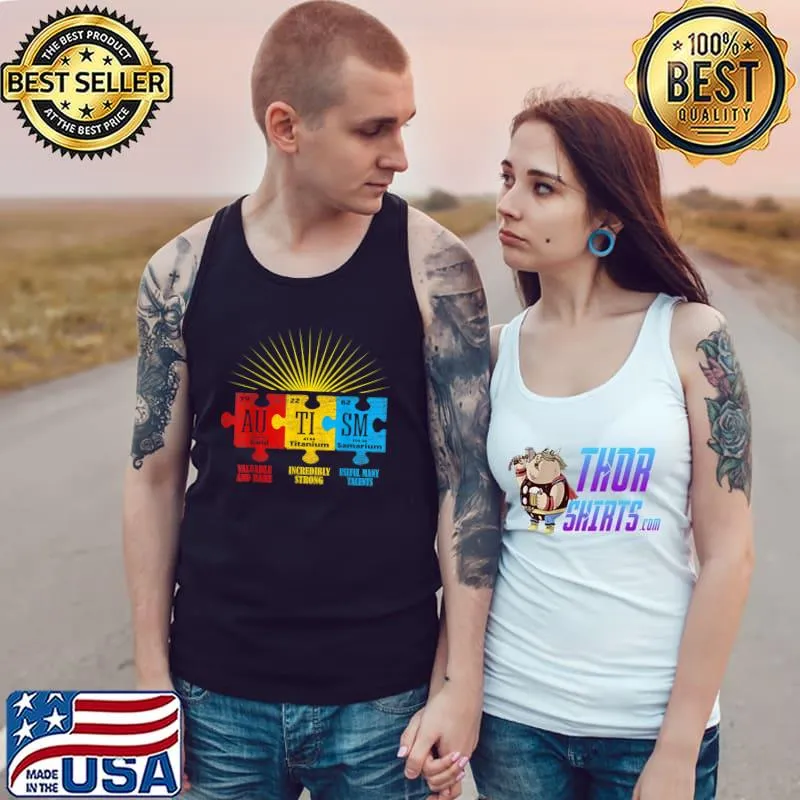 Autism Awareness Puzzle Chemical Element T-Shirt
