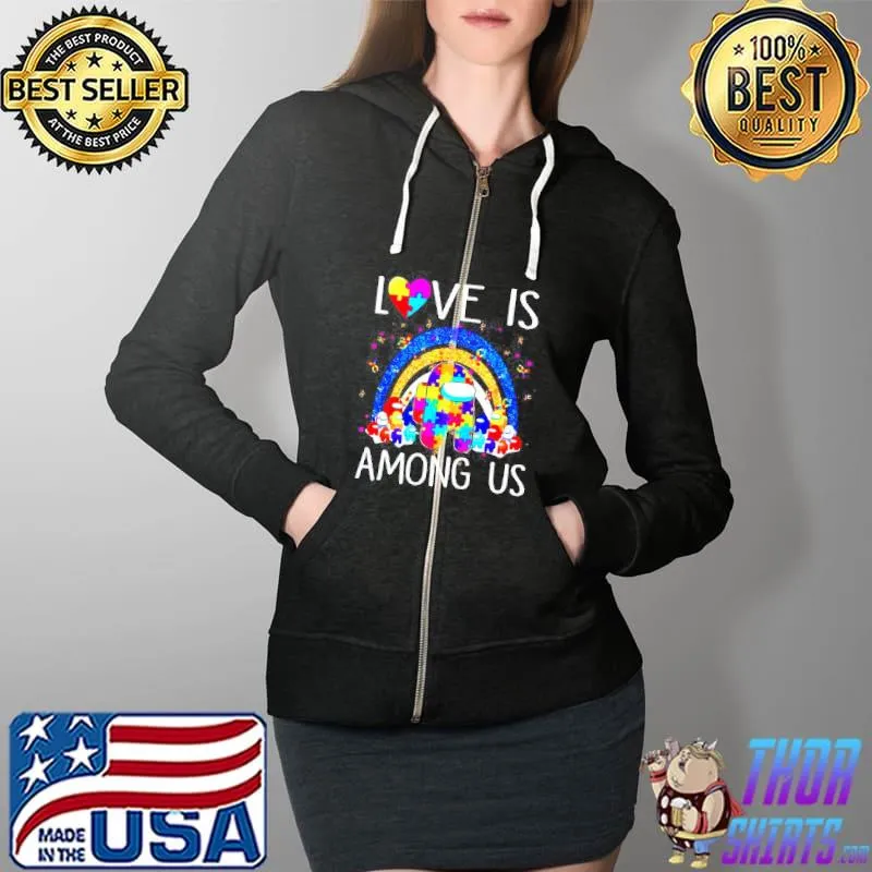 Autism love is among us Full Zip Hooded