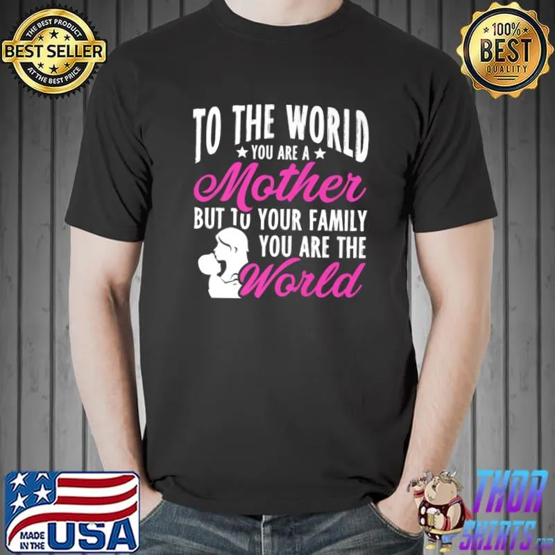 Awesome Mother World Family Mom Mommy Mama Grandma Grandmother Nana Premium T-Shirt Unisex