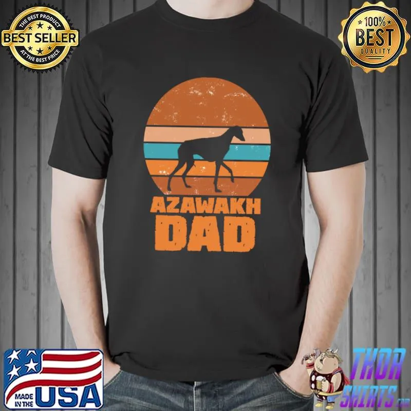 Azawakh Dad vintage dog dogs paw Azawakh accessories T- Unisex