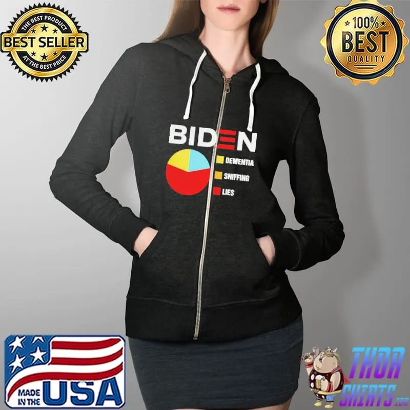 Biden dementia sniffing lies Full Zip Hooded