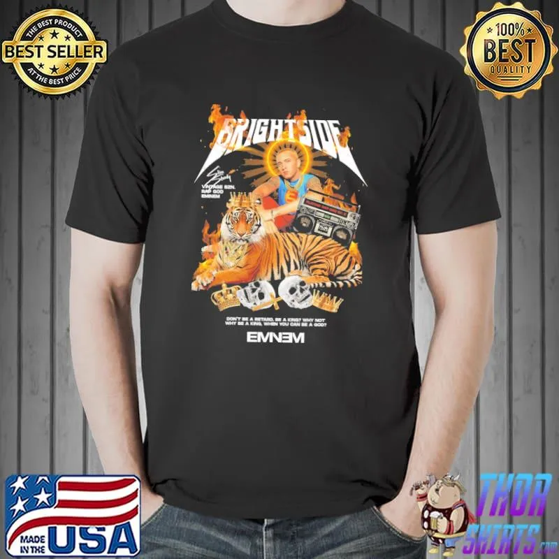 BRIGHT SIDE VINTAGE SZN. RAPGOD DON'T BE A RETARD BE A KING AMNEM SHIRT