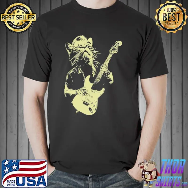 Cat Playing Guitar New Shirt