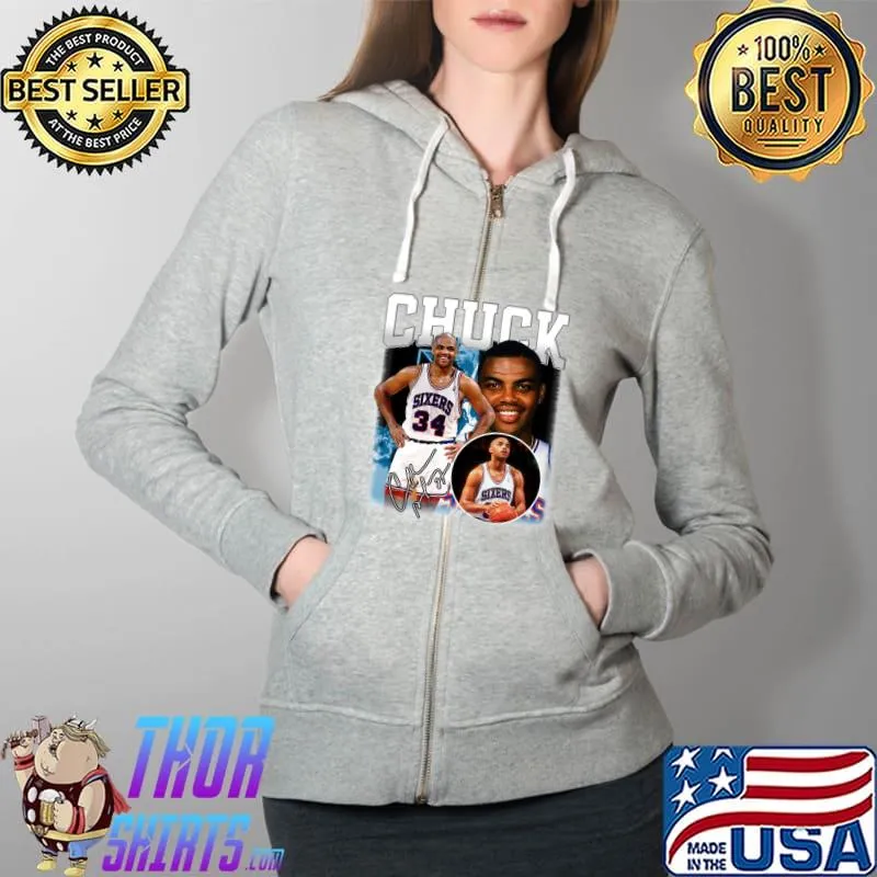 Charles barkley chuck basketball vintage retro 80s 90s bootleg Full Zip Hooded