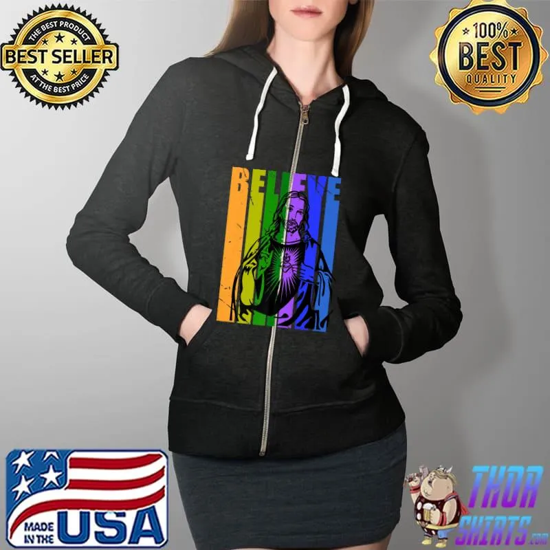 Christian God Church Jesus Faith Worship Christianity belief Premium T-Shirt Full Zip Hooded