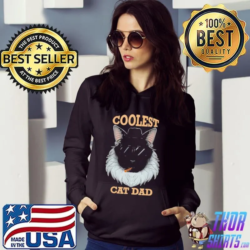Coolest Cat Dad I Maine Coon Cat Dad I Maine Coon Cat T-Shirt Hoodie