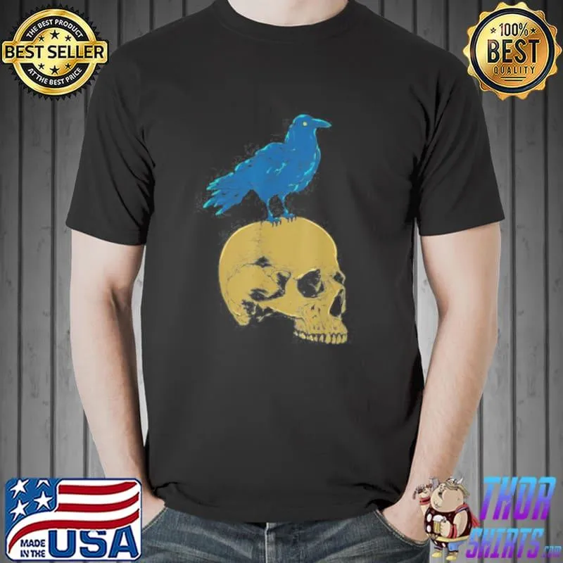Creepy skeleton raven viking animal bird spooky skull crow Unisex