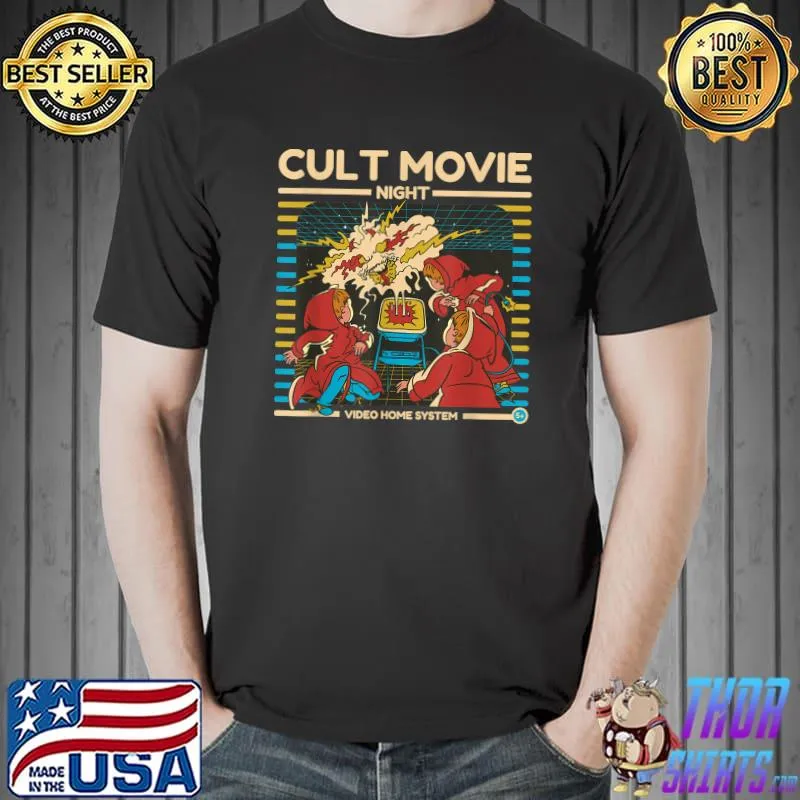Cute Blackcraft Kids Vintage Horror Game. Cult Movie Night T-Shirt