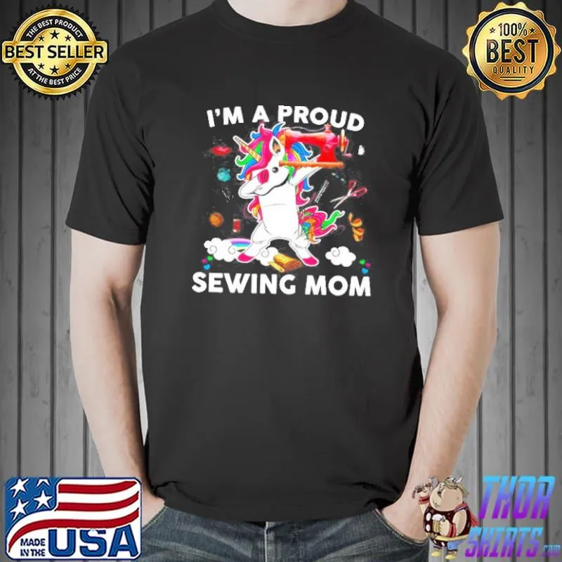 Dabbing unicorn I'm a proud sewing mom Unisex