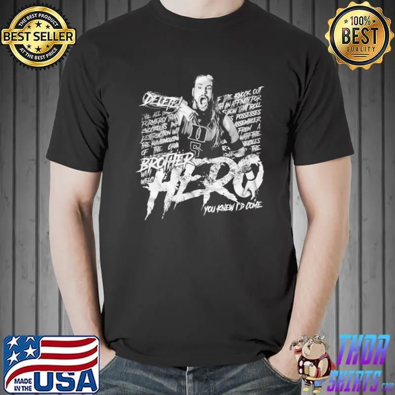 Delete Brother Hero You Knew I'd Come Shirt
