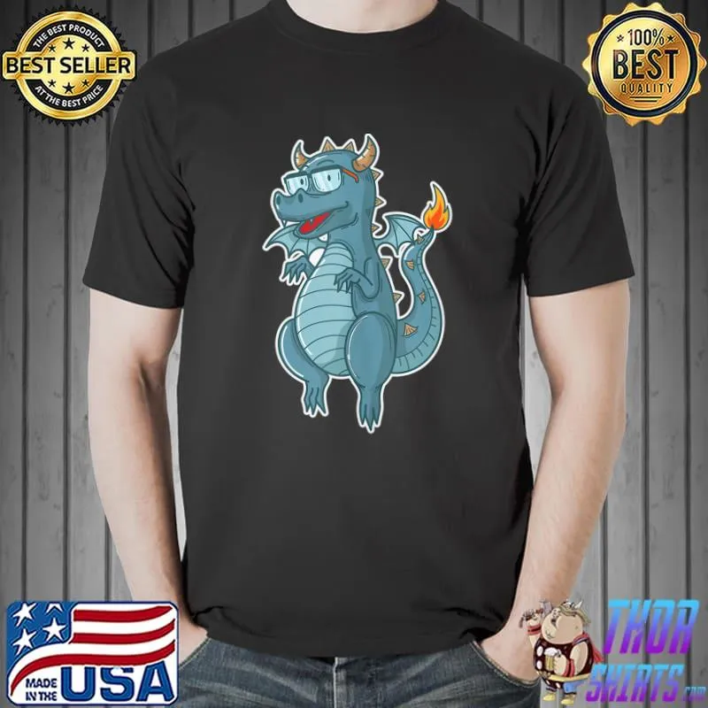 Dino as Nerd with Glasses and Wings T-Shirt