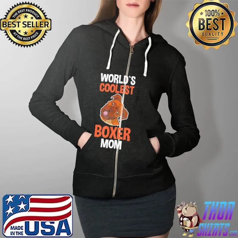 Dog Mother German Boxer Mom T-Shirt Full Zip Hooded