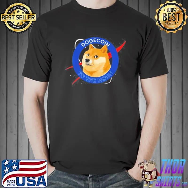 Dogecoin to the moon funny crypto meme Unisex