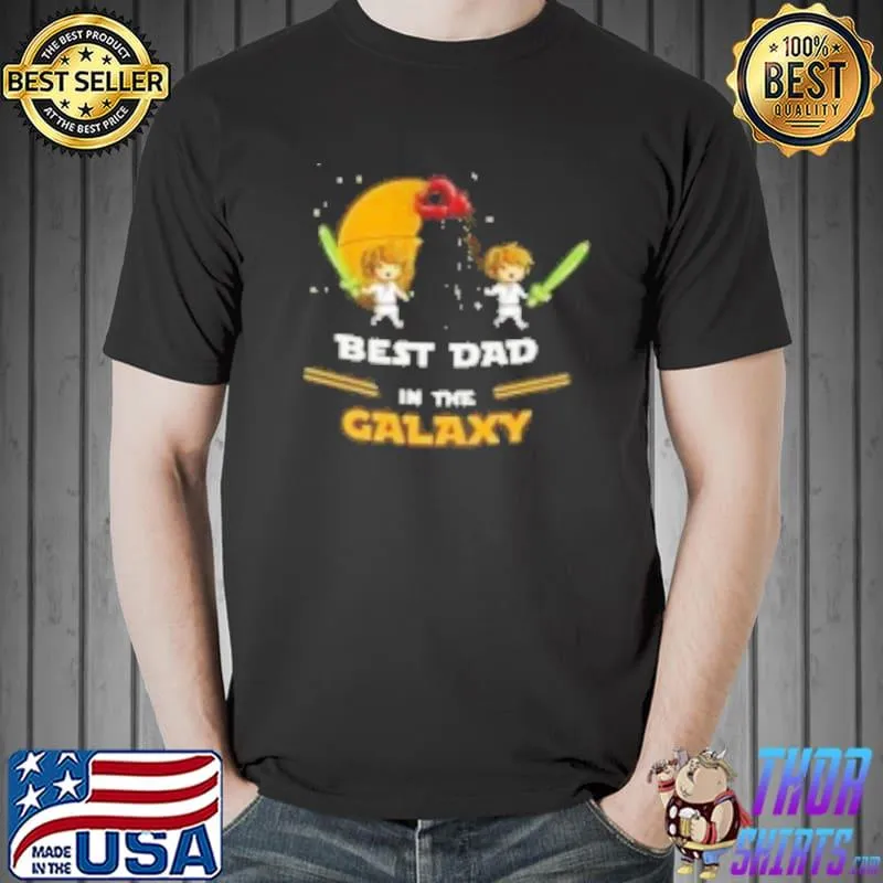 FATHER & 2 SONS BEST DAD IN THE GALAXY SHIRT