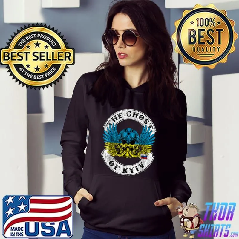 Free Ukraine Support The Ghost Of Kyiv I Stand With Ukraine T-Shirt Hoodie