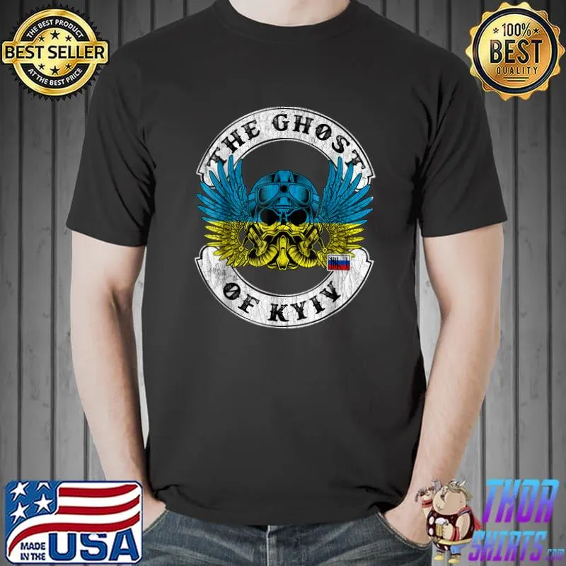 Free Ukraine Support The Ghost Of Kyiv I Stand With Ukraine T-Shirt