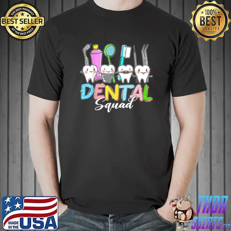 Funny Teeth Dental Squad Dentist Happy Easter Day T-Shirt