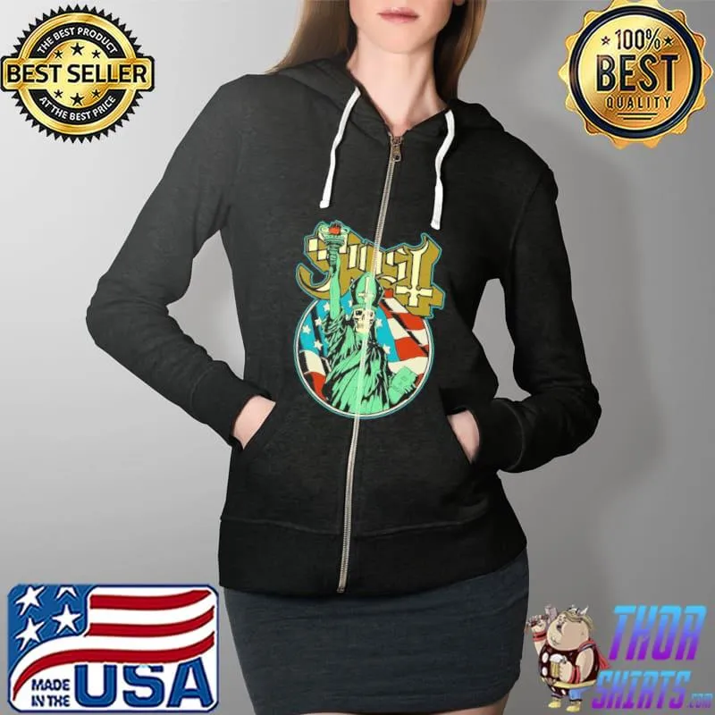 Ghost Statue Of Liberty Shirt Full Zip Hooded