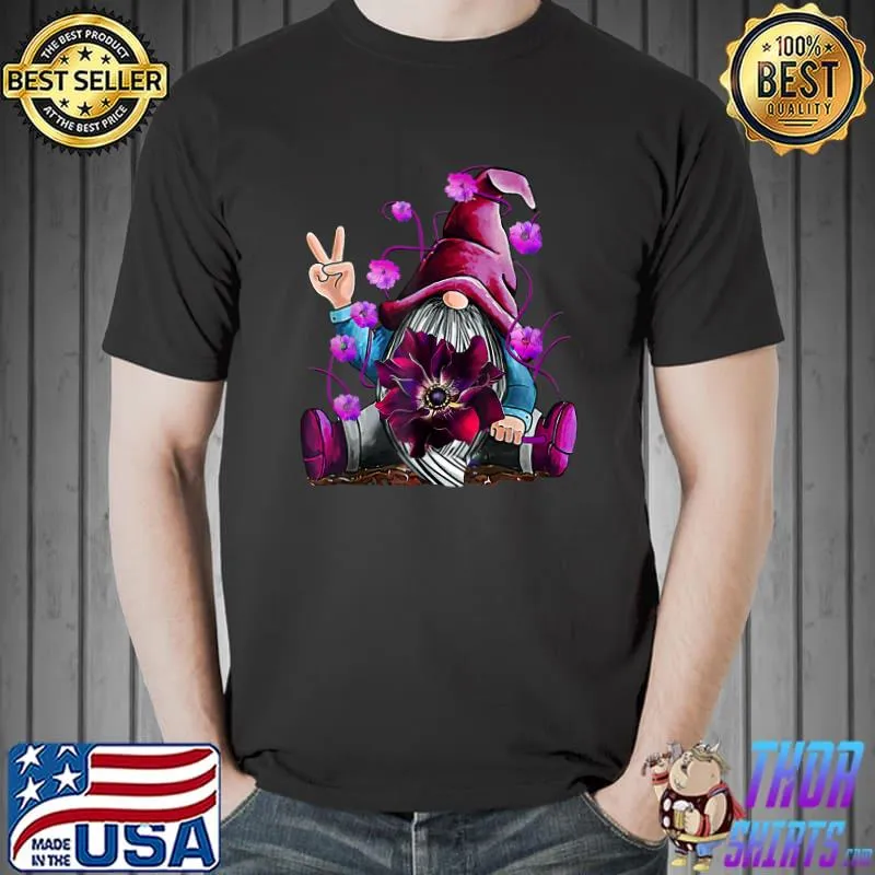 Gnomes Anemone Flower Mothers Day Costume T-Shirt Unisex