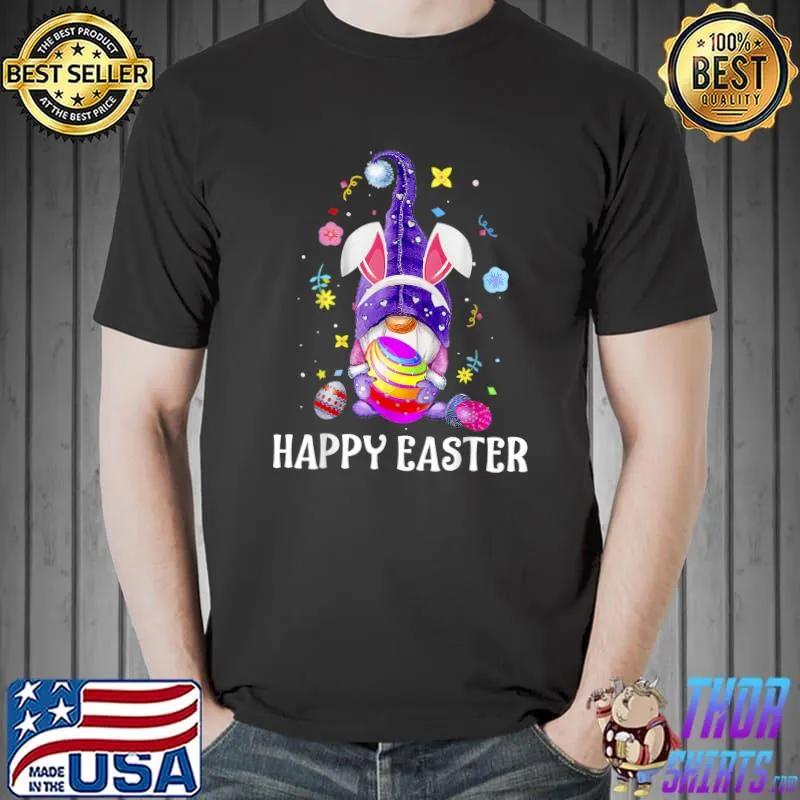 Happy Easter Day 2022 - Bunny Gnome Hug Easter Eggs T-Shirt