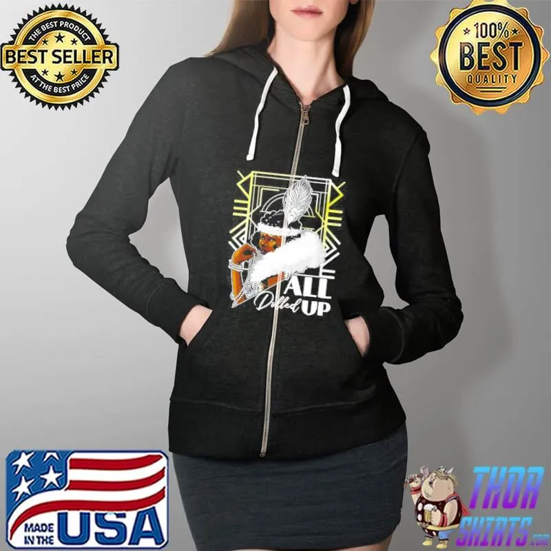 Harlem renaissance 1920s black flapper Full Zip Hooded