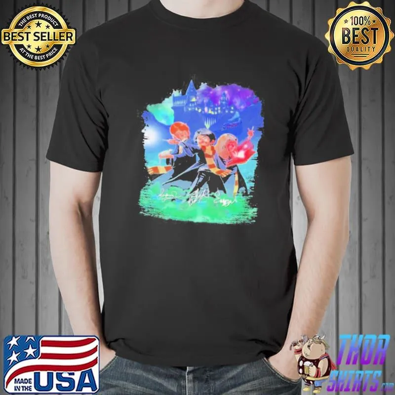 Harry Potter hermione granger and albus dumbledore and rubeus hagrid shirt