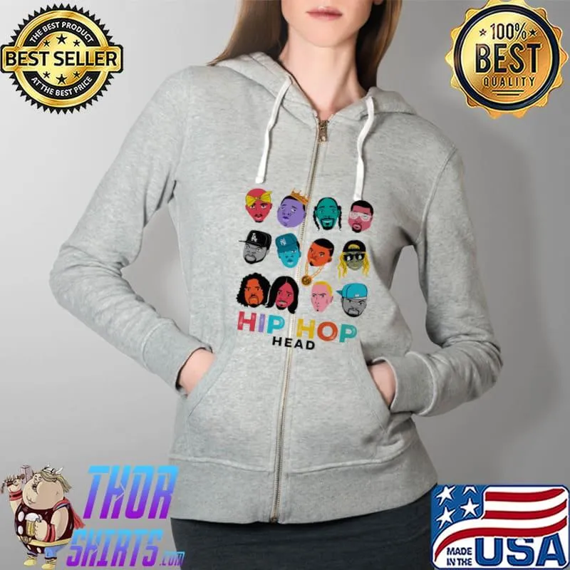 Hiphop Heads 90s II Shirt Full Zip Hooded