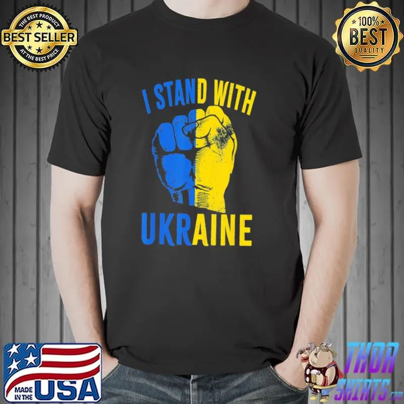 I stand with Ukraine flag power support Ukraine shirt