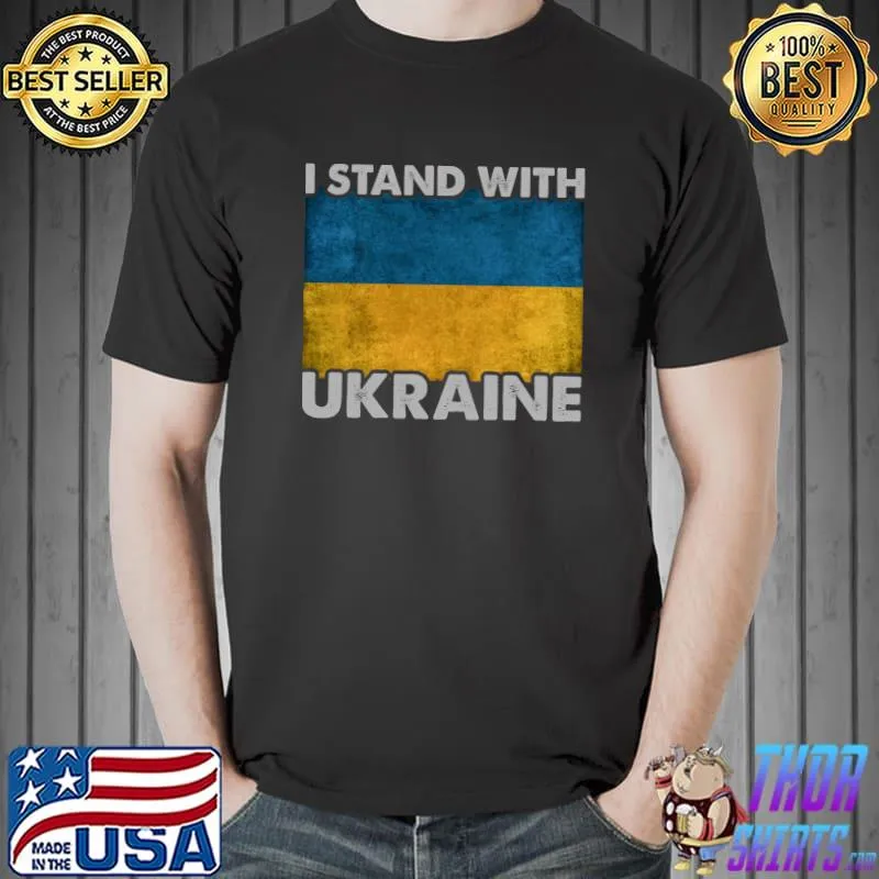 I Stand With Ukraine Flag Support Ukraine T-Shirt Unisex