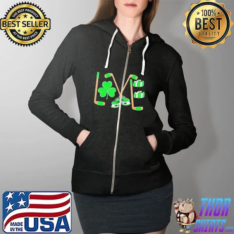 Irish boys ice hockey st patricks day Full Zip Hooded