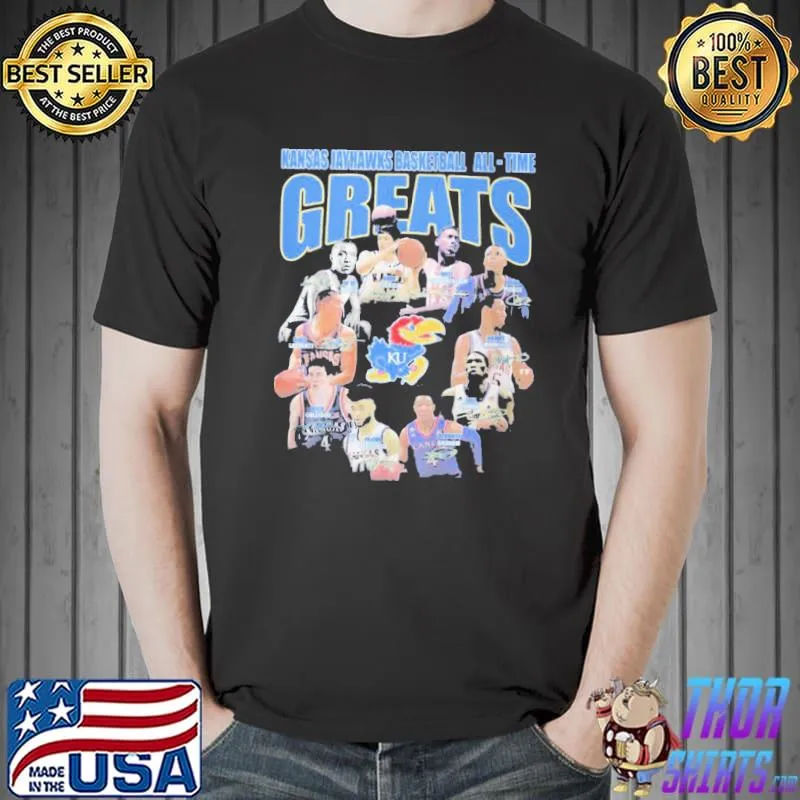Kansas jayhaws basketball all time Greats KU Shirt