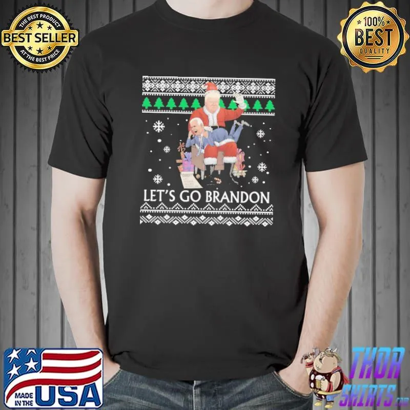 Let's Go Brandon Donald Trump And Biden Shirt Unisex