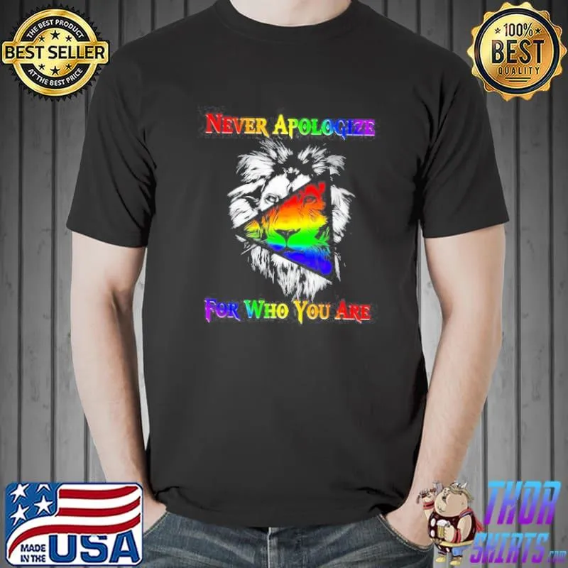 Lion never apologize for who you are shirt