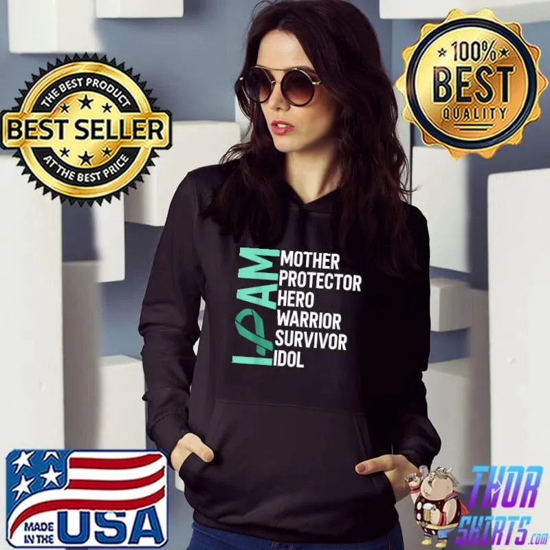 Liver Cancer Awareness I Am Mother Hero Warrior Survivor T-Shirt
