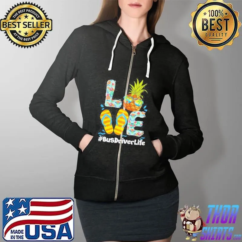 Love bus driver life Full Zip Hooded